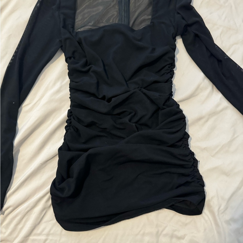 Scrunchy black dress
